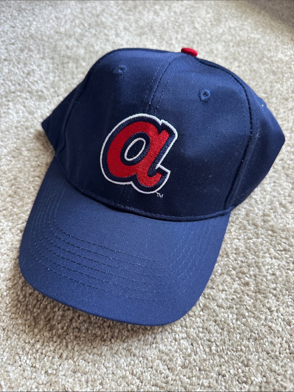 Navy Braves Baseball Cap